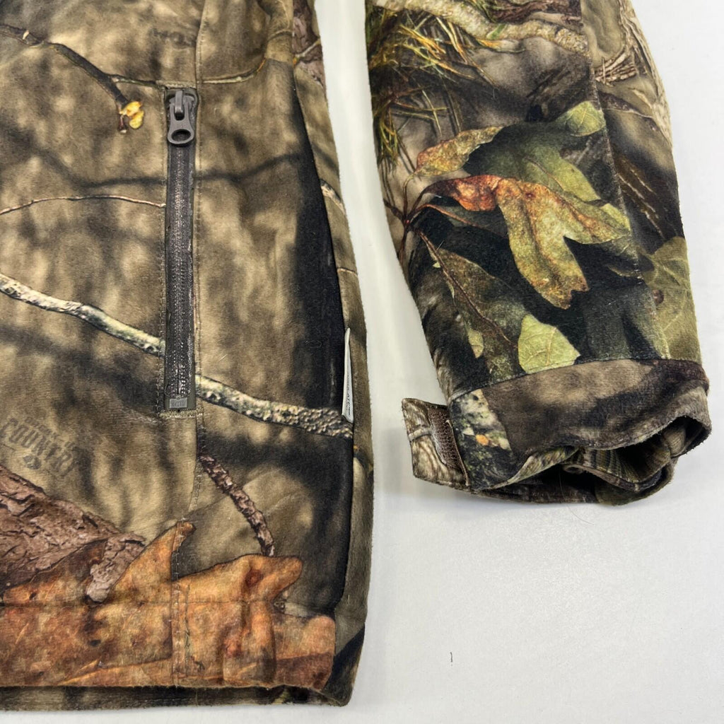 Mossy Oak Cargo Hunting Jacket Youth size Medium Real Tree Leaf Camo