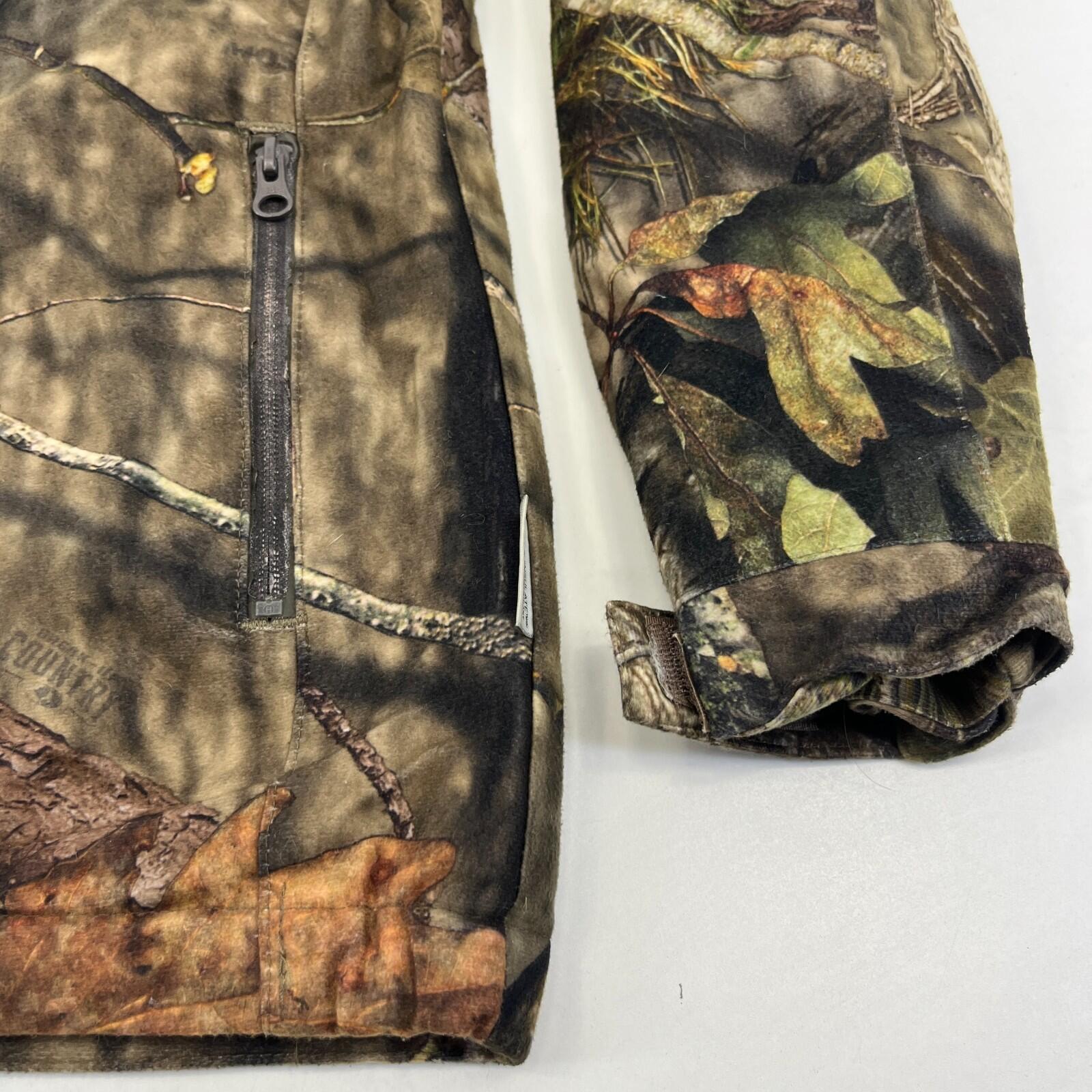 Mossy Oak Cargo Hunting Jacket Youth size Medium Real Tree Leaf Camo