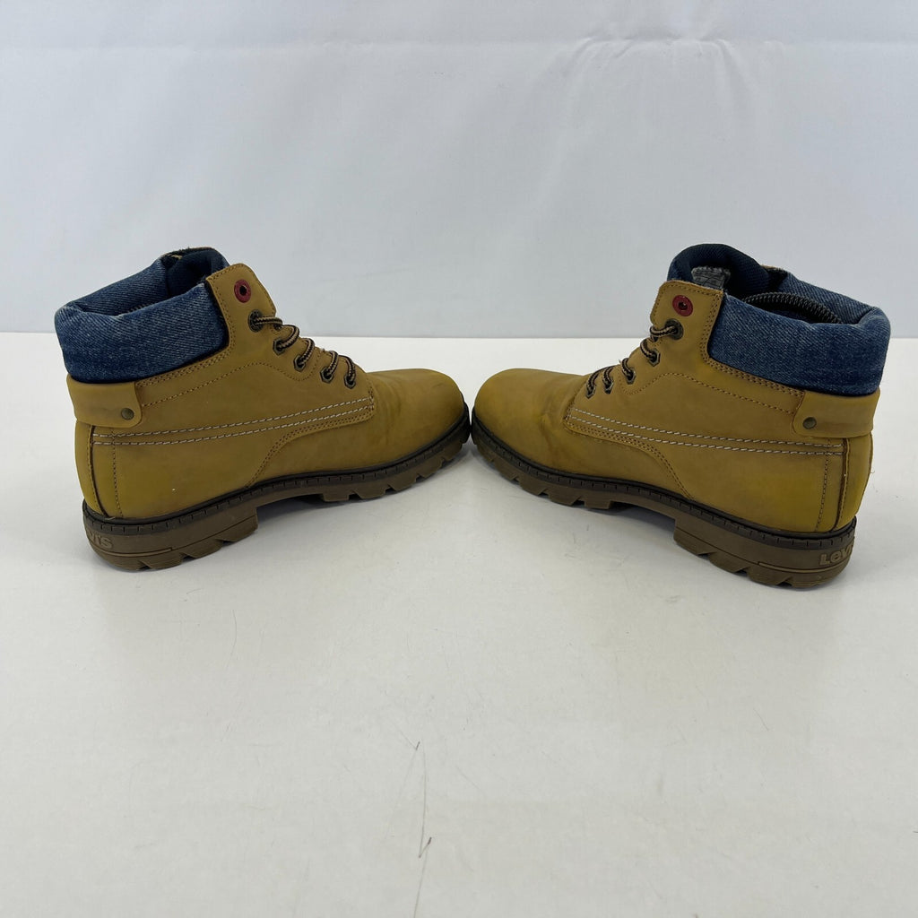 Levis Women’s Tan Leather Boots Lace-up Wheat Brown Chukka Red Tab  size UK 4