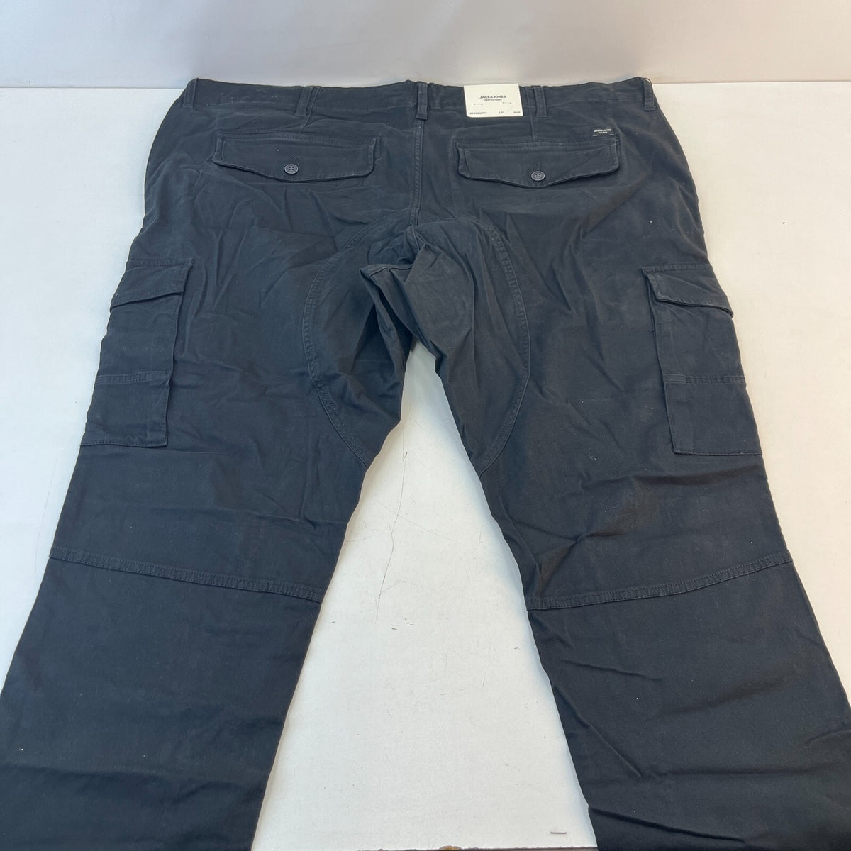 Jack & Jones Cargo Trousers Pants Men’s W46" L32" Charcoal Grey Tapered Fit New