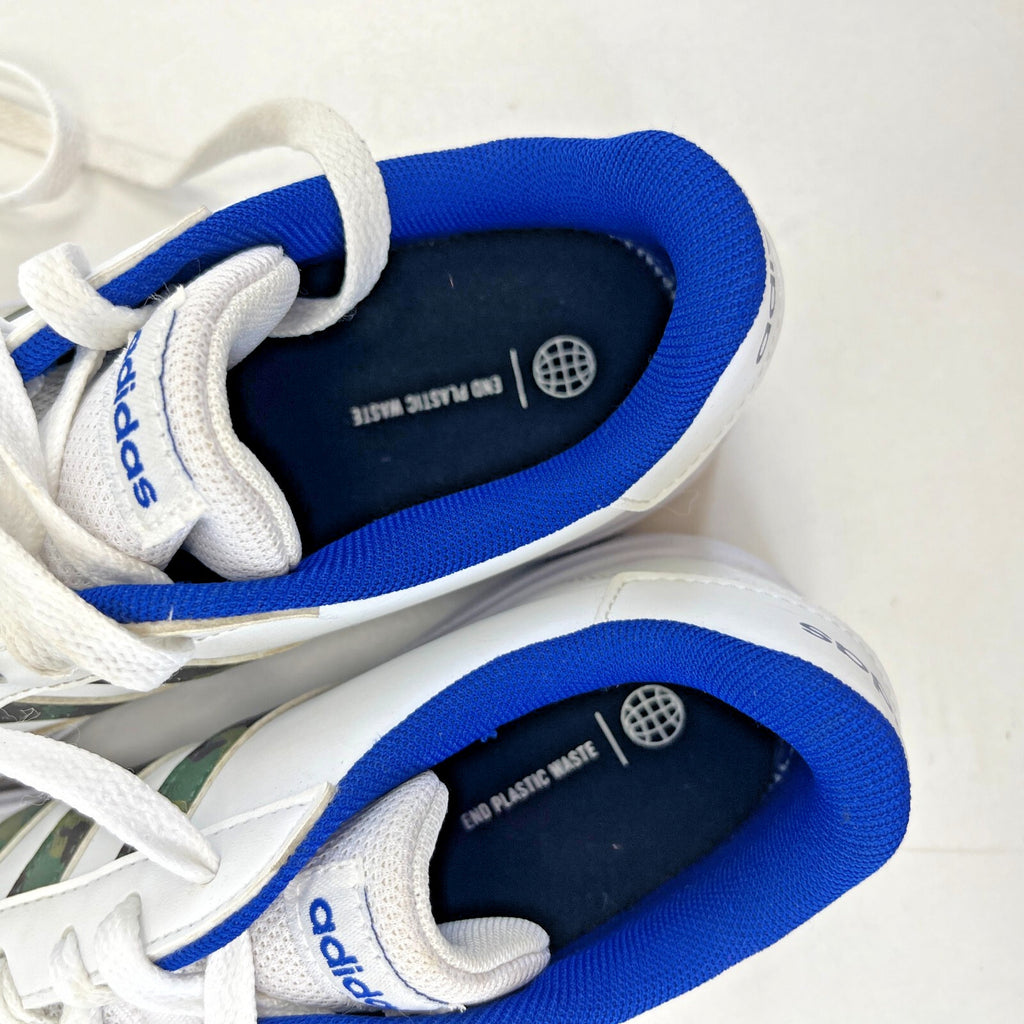 adidas Grand Court 2.0 Shoes Trainers White/Blue/Camo Size UK 5.5 EU 38 2/3