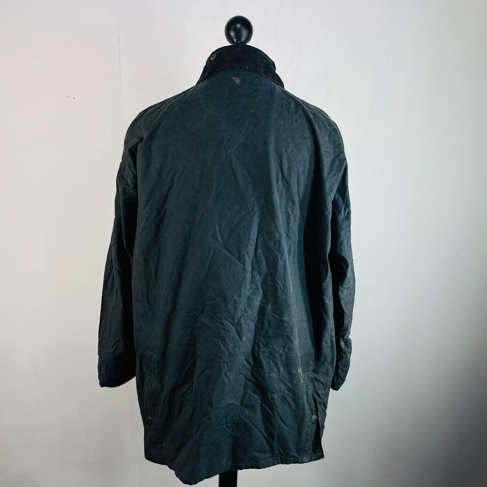 Mc Orvis Wax Jacket Mens size Small Oversized Black Waxed Riding Coat England