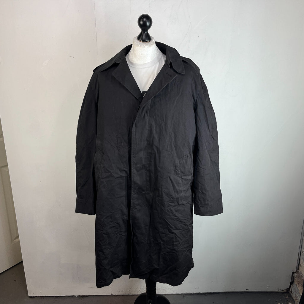 Genuine US Navy Black Trench Coat with Removable Liner size 44R Formal Military