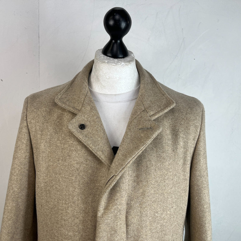 Simon Carter London Coat Mens 42R (Large) Oatmeal Beige Outdoors Office Smart Jacket