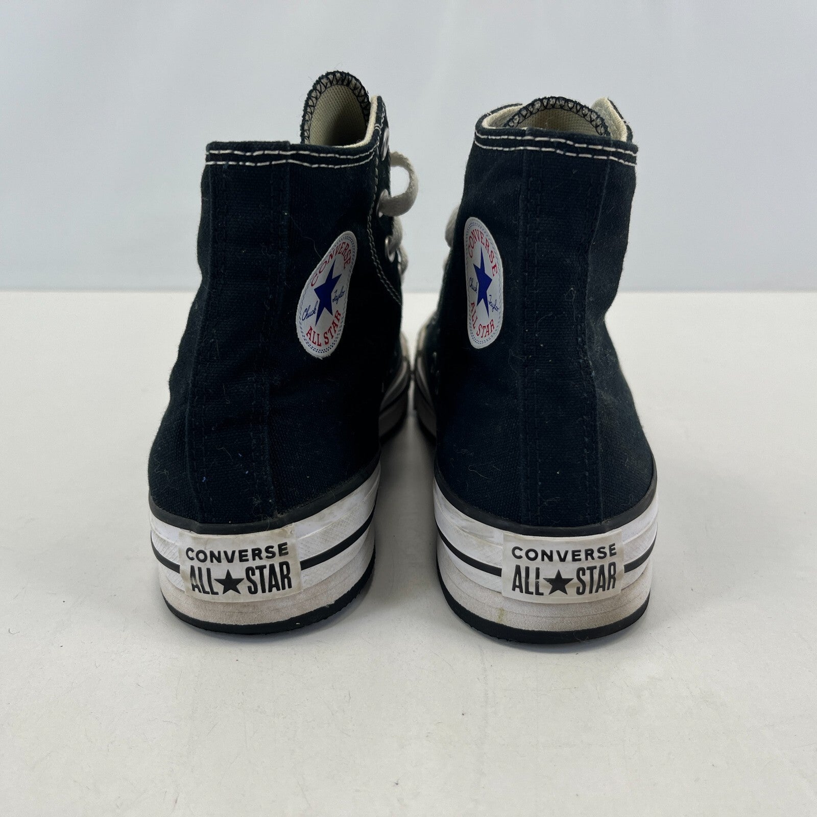 Converse Hi-Tops size UK 4.5 EU 37.5 Black Canvas & White All Stars