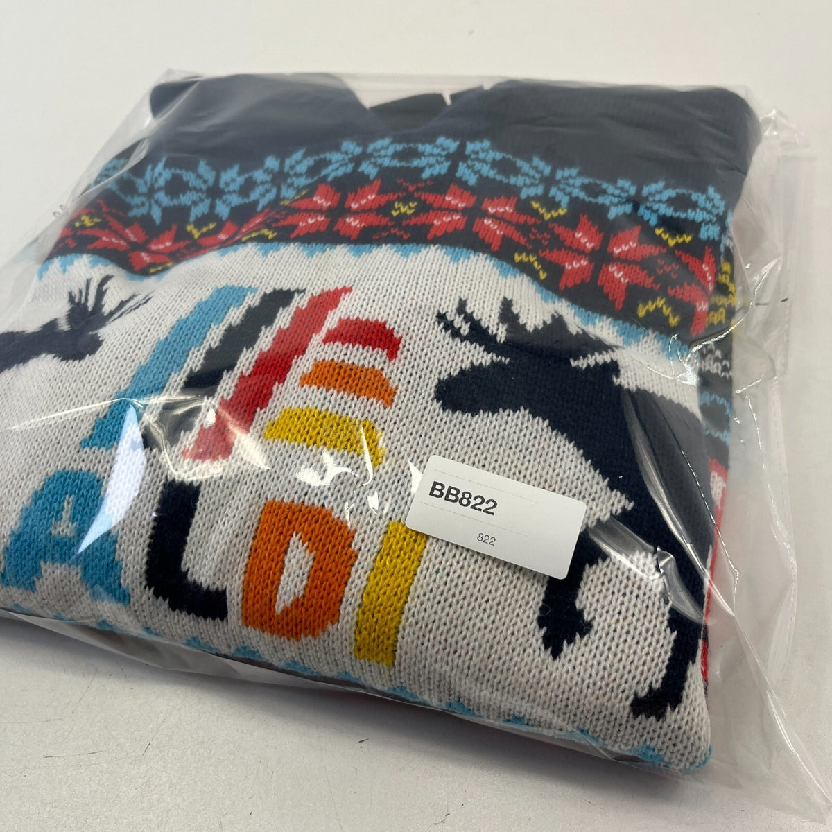Vintage Aldi Christmas Jumper size XL Unisex - Blue/Red