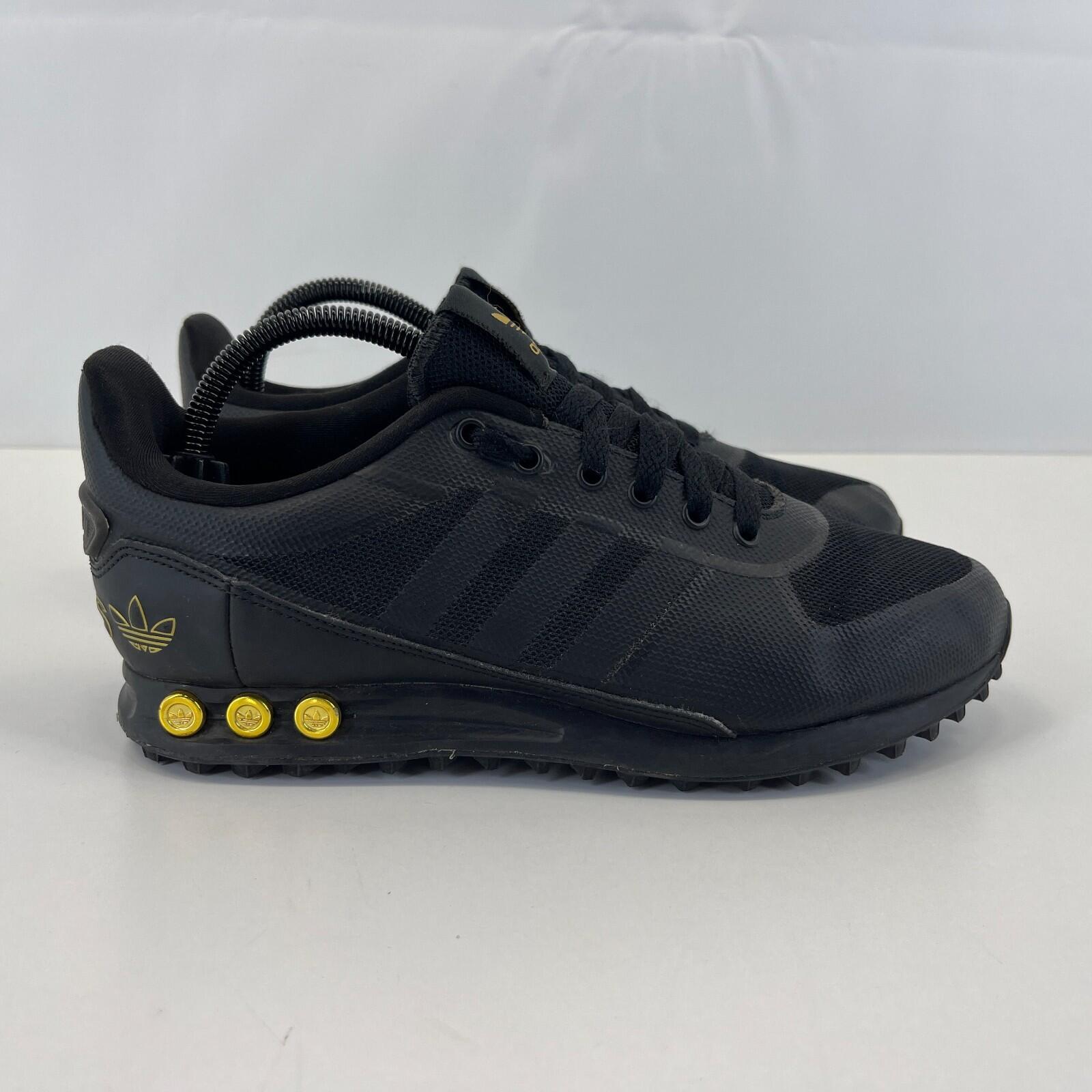 Adidas LA Trainer II Trainers in Black & Gold UK 7 / EU 40 2/3