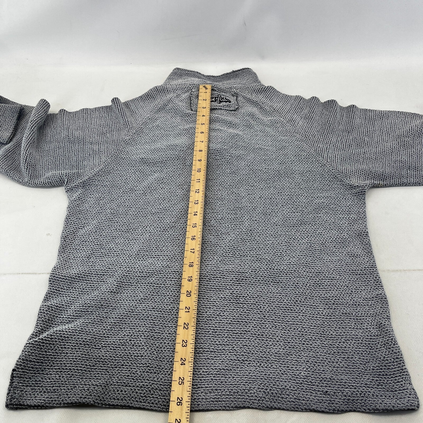 Weird Fish Mens Grey Quarter Zip Jumper Macaroni Pullover size Small
