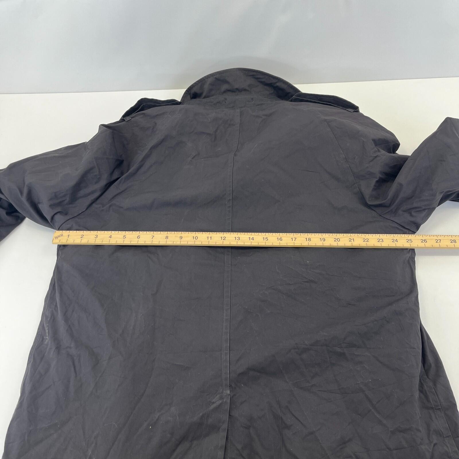 Genuine US Navy Black Trench Coat with Removable Liner size 44R Formal Military