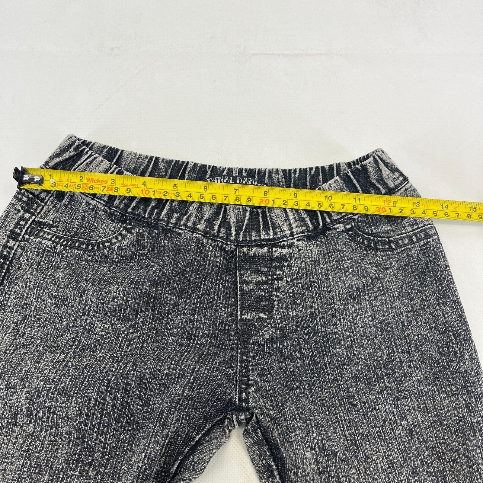 Criminal Damage Black Stonewash Jeggings UK size 6 NWOT