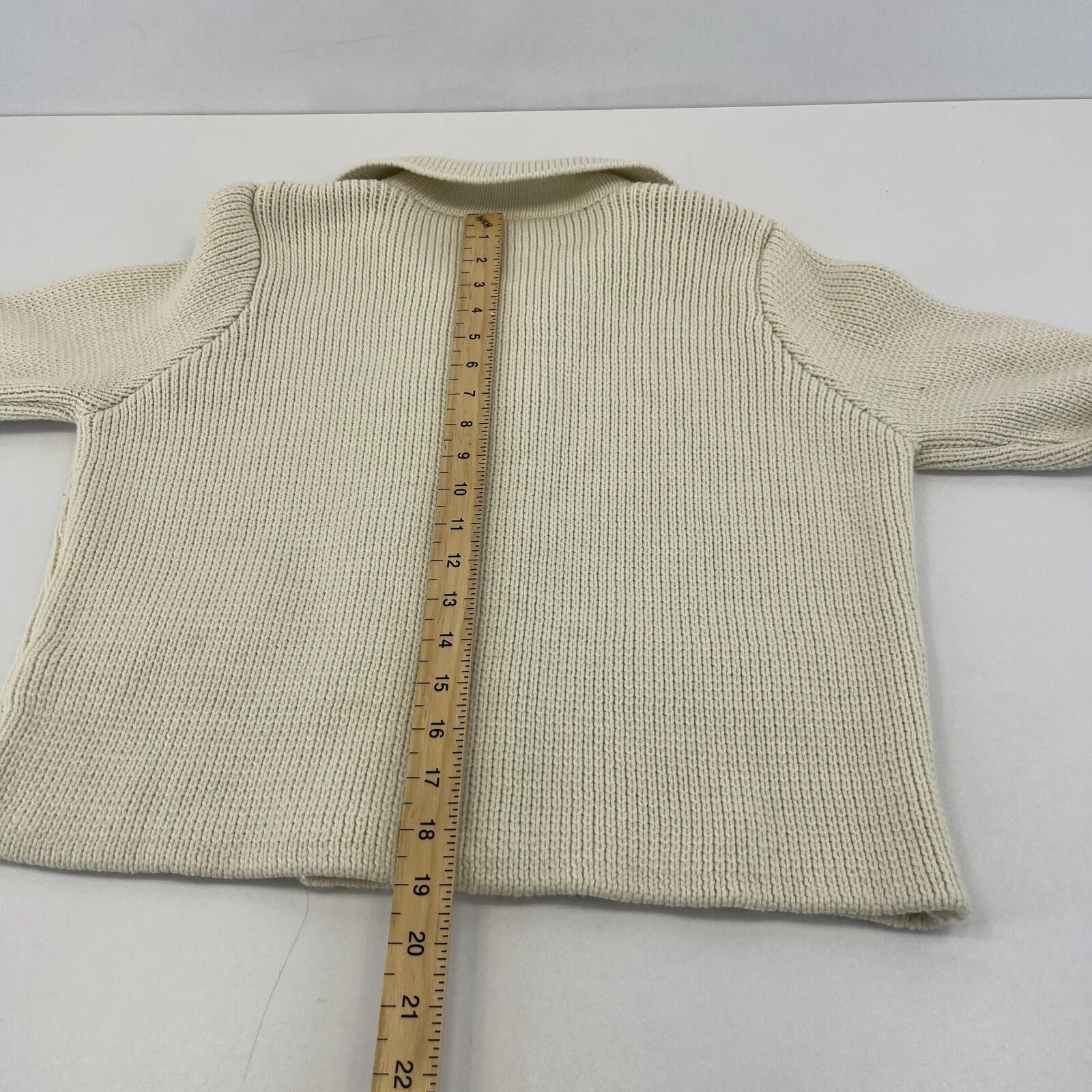 Zara Double Breasted Cardigan in Ivory White size Medium