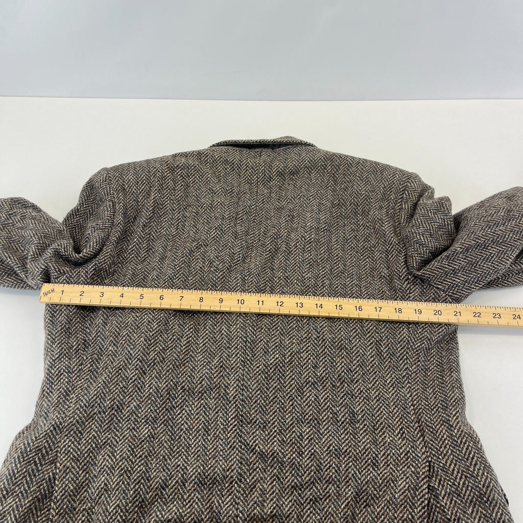 Crombie Men's Brown Herringbone Pure Wool Blazer size Medium