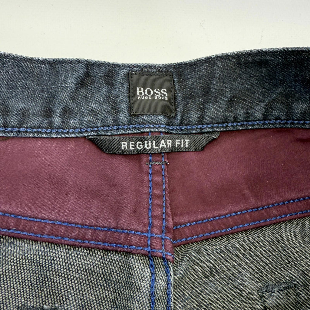 Hugo Boss Maine 1 Jeans W34" L32" Dark Blue Denim Zip Fly