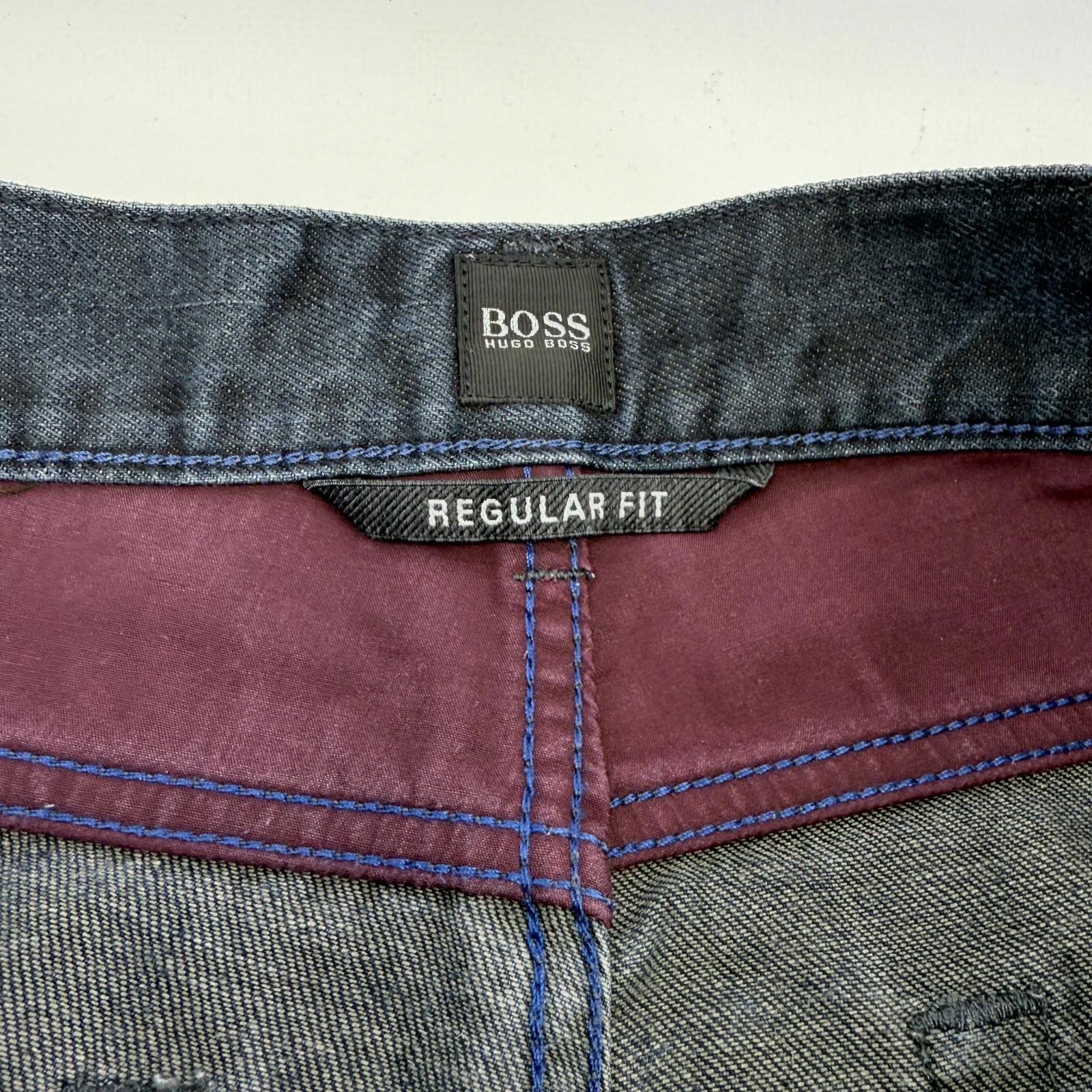 Hugo Boss Maine 1 Jeans W34" L32" Dark Blue Denim Zip Fly