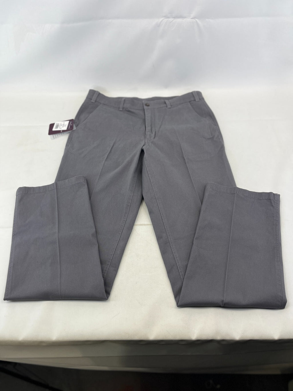 Brook Taverner Denver Chino Trousers in Grey Size 34L Cotton Stretch BNWT