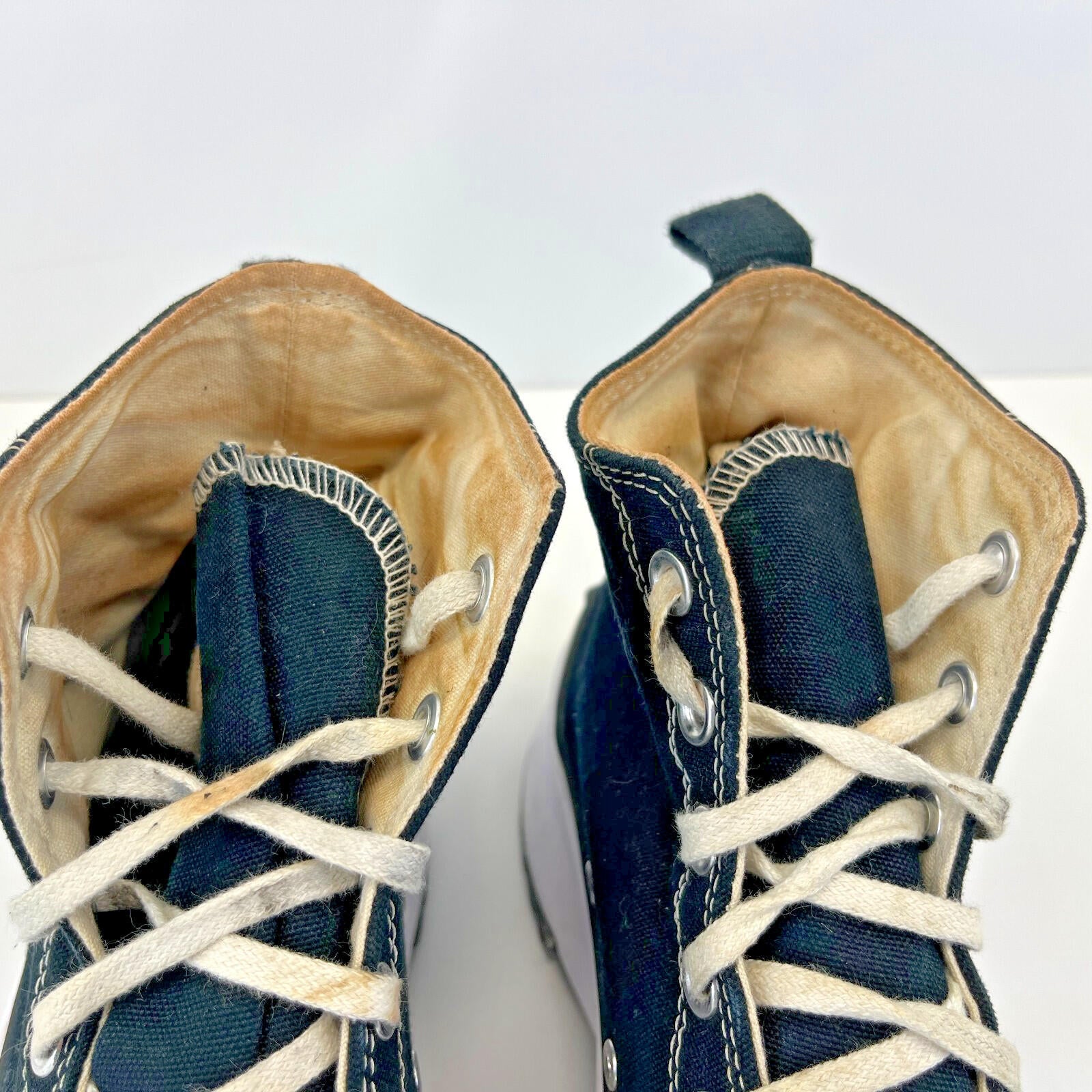 Converse Run Star Hike Hi Top Trainers Chunky Platform Black Canvas UK 8.5 EU 43