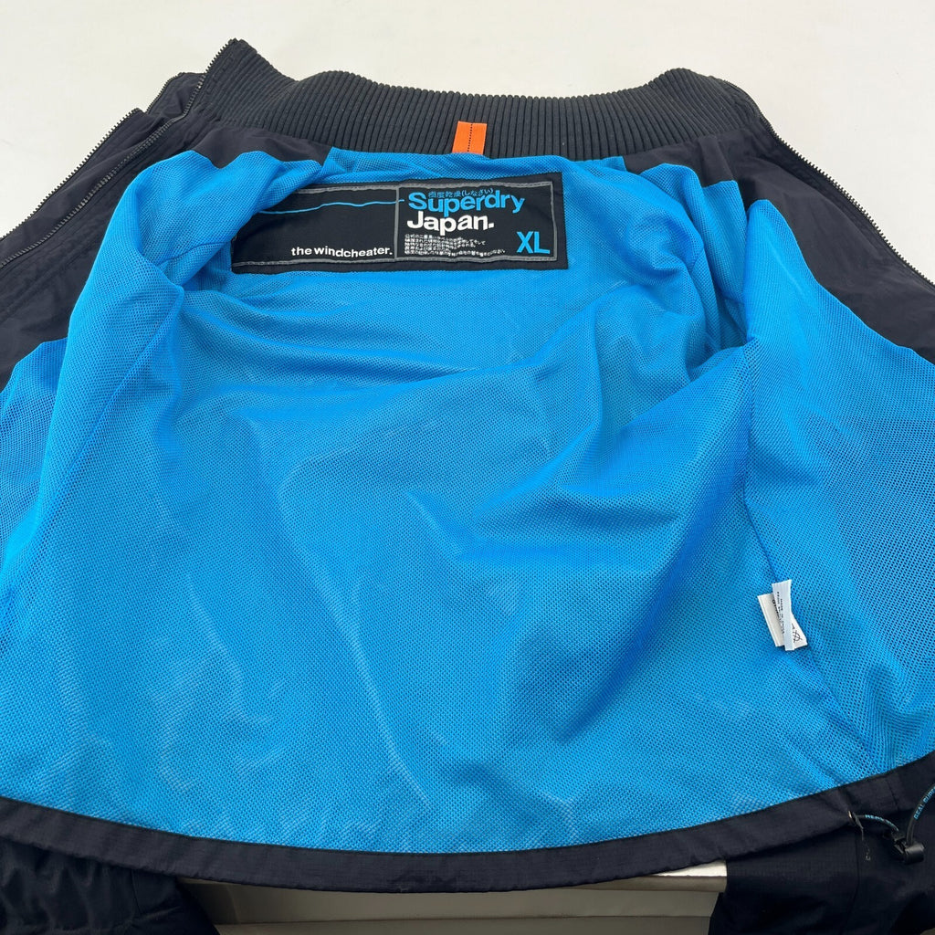 SuperDry Women's Windcheater Jacket in Black & Blue size XL