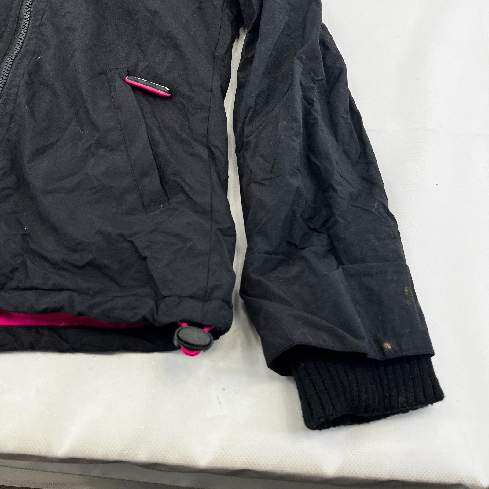 Superdry Professional Windcheater Jacket Women's size Small - Black / Pink