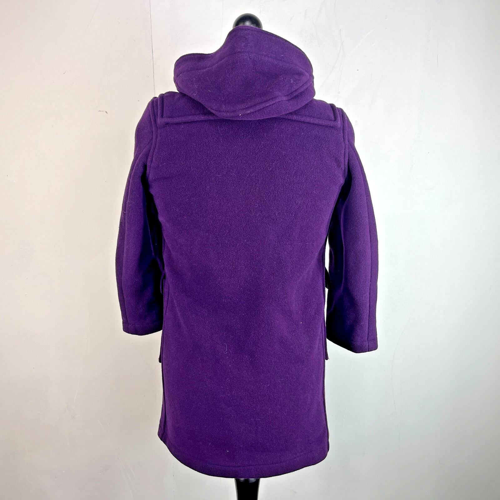 Genuine Gloverall Girls Wool Duffle Coat in Purple age 10 Years - Hooded Toggle