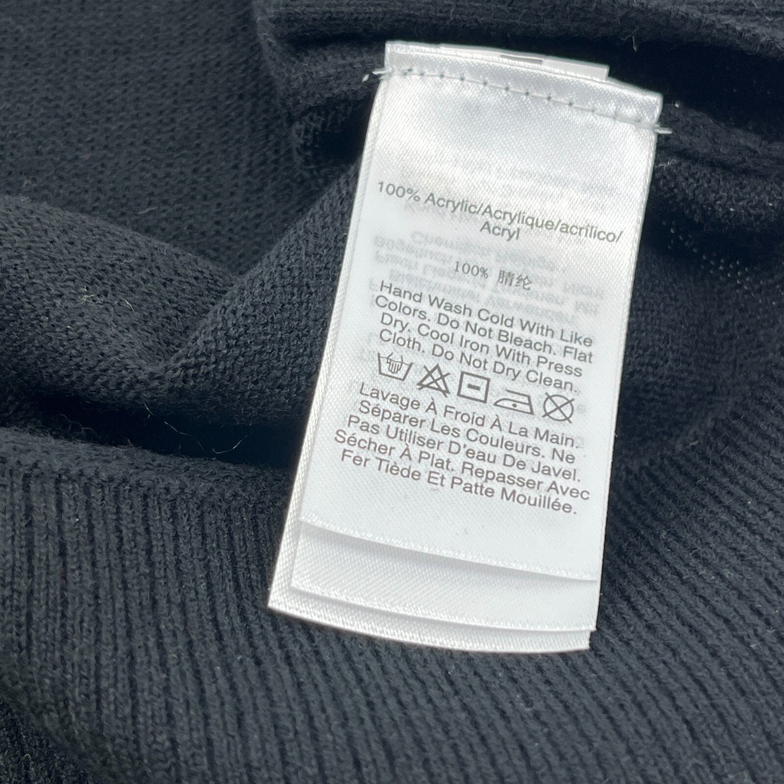DKNY Women's Tight Knit Jumper Sweater size Large in Black with Spellout