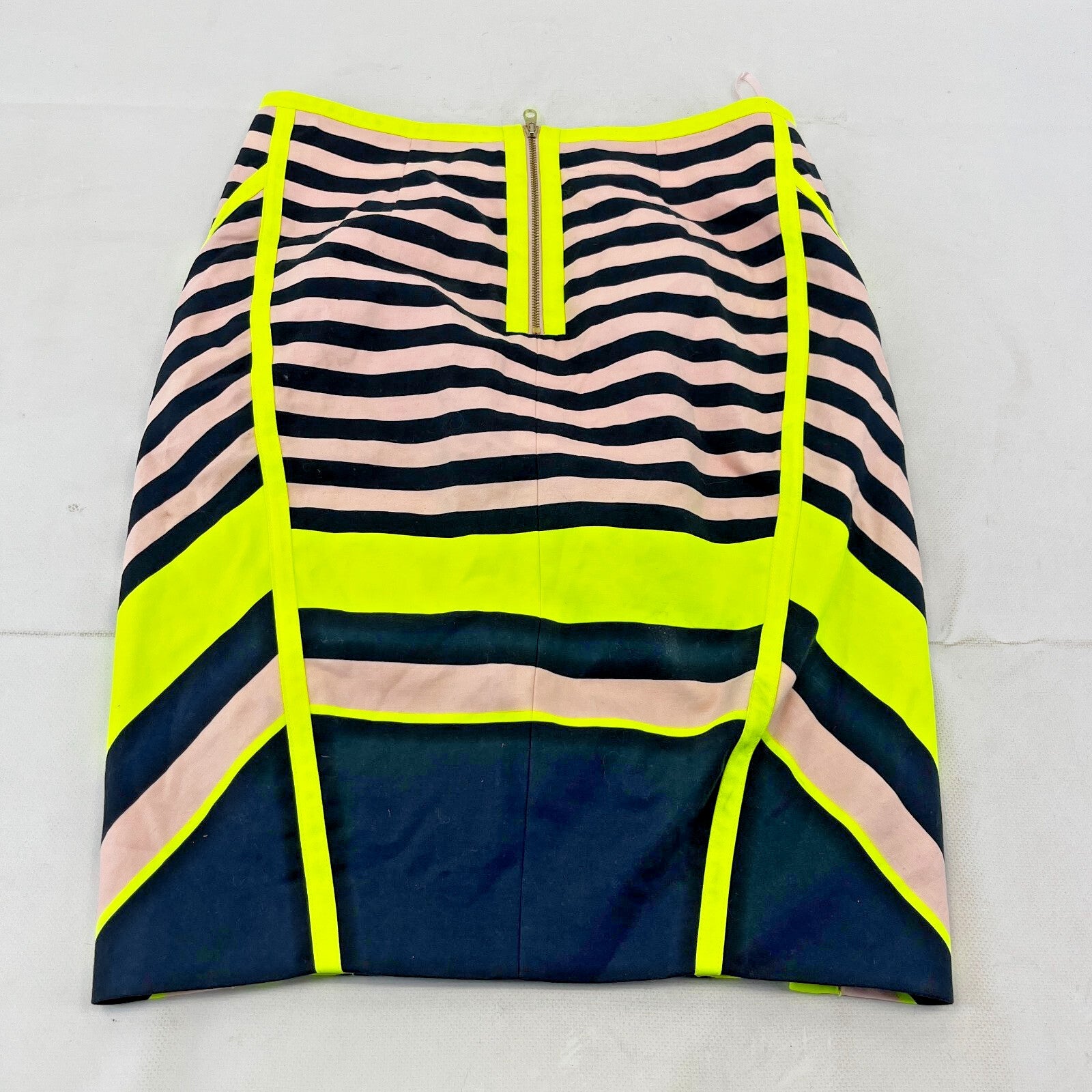 Ted Baker Women's Pencil Skirt UK 10 (Ted 2) Stretch Cotton Bright Geometric