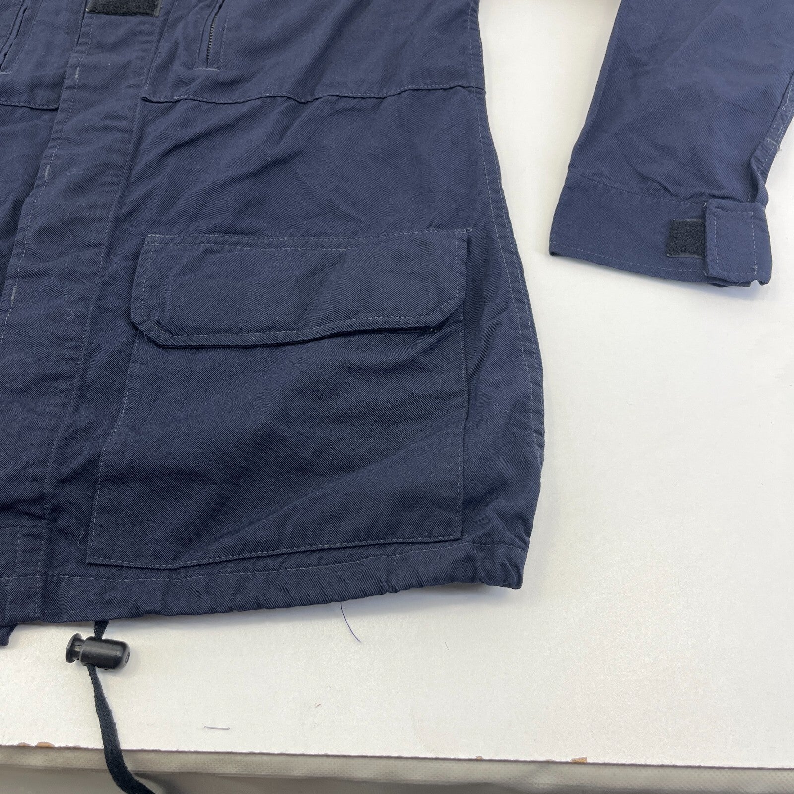 Balsan French Military Chore Jacket size 96L (UK M) Navy Blue Workwear Canvas