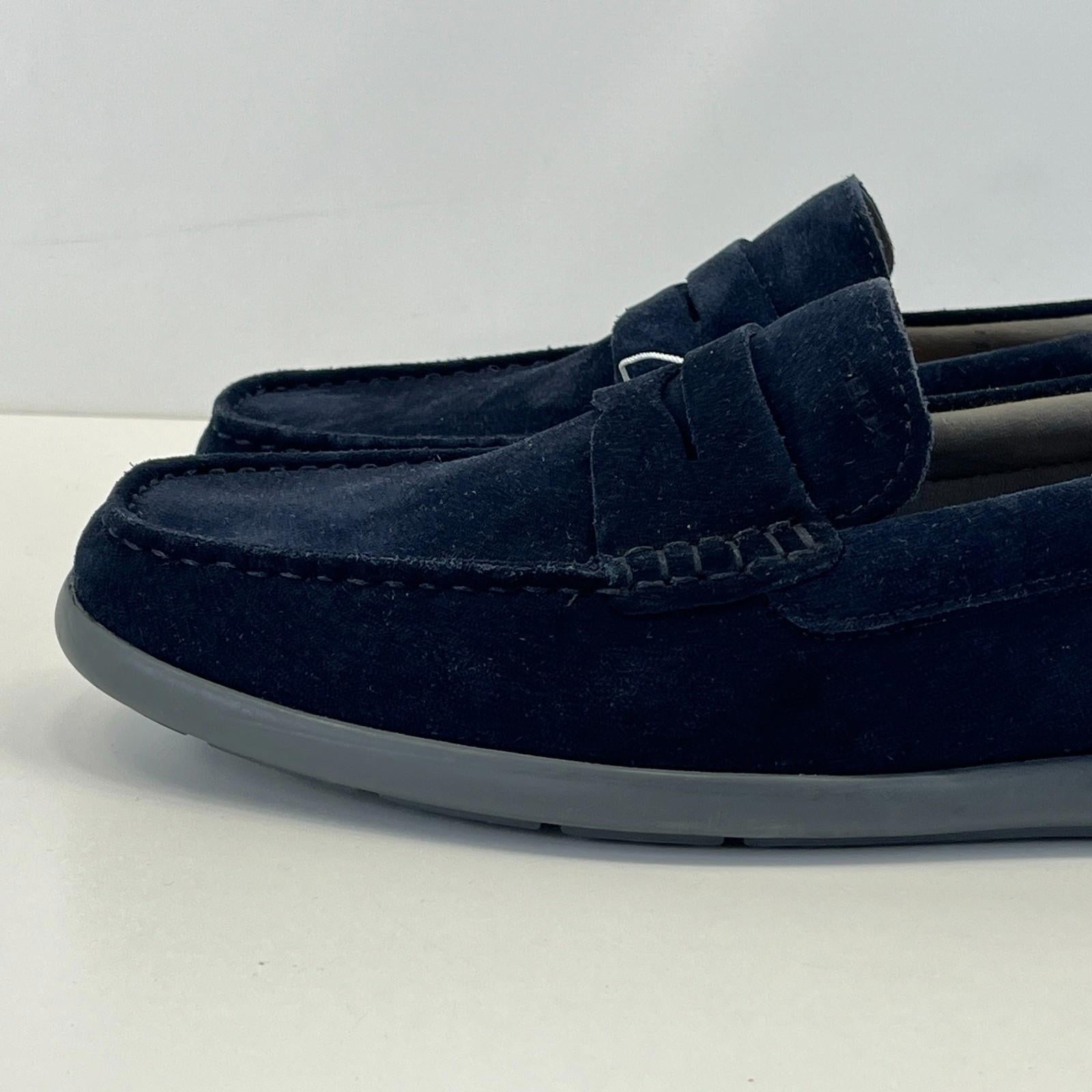 Geox Men's U Devan A Suede Moccasin Loafers Navy Blue size UK 9  EU 43