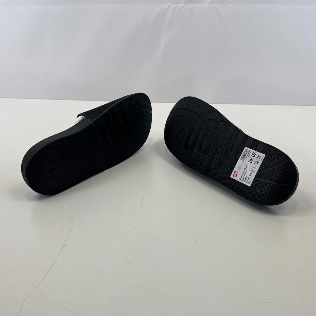 FitFlop Iqushion Arrow Pool Slides in Black size UK 7 EU 41 - New Boxed