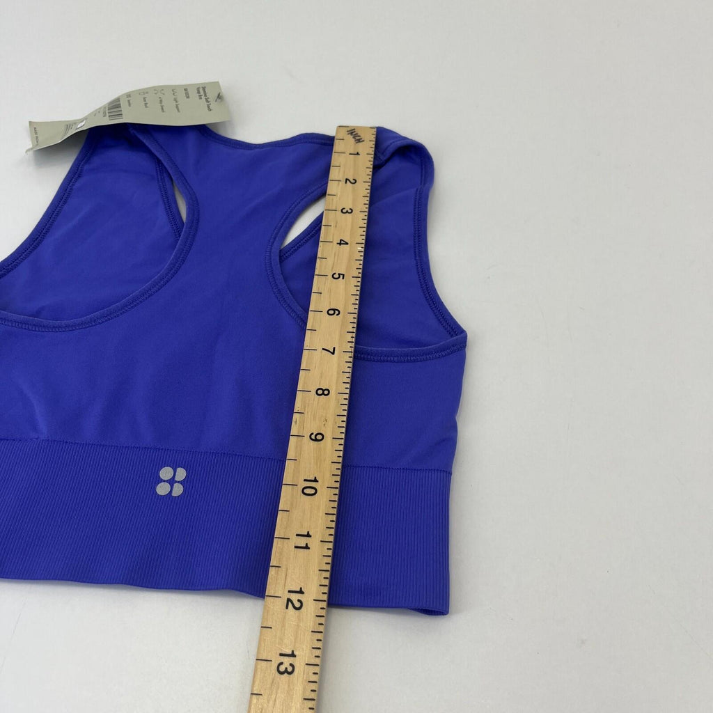 Sweaty Betty Women’s Stamina Soft Touch Voop Bra Aura Blue size S - BNWT