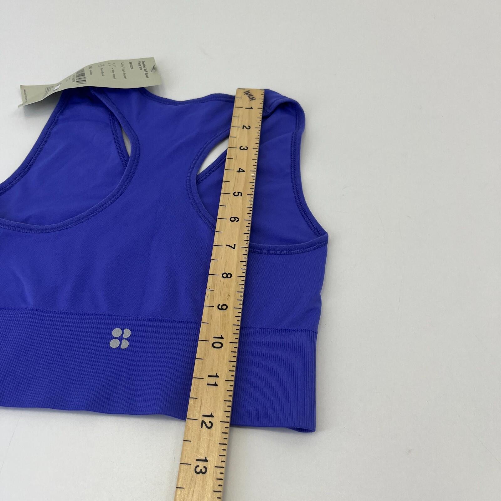 Sweaty Betty Women’s Stamina Soft Touch Voop Bra Aura Blue size S - BNWT