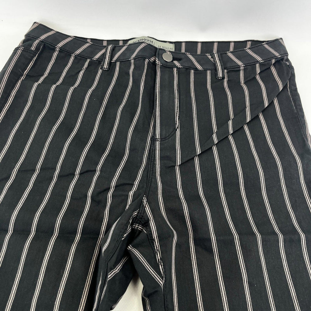 C&A Clockhouse Womens Black Striped Jeans Jegging Leg Skinny size 44R - NWOT