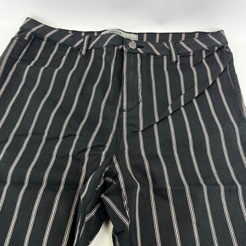 C&A Clockhouse Womens Black Striped Jeans Jegging Leg Skinny size 44R - NWOT