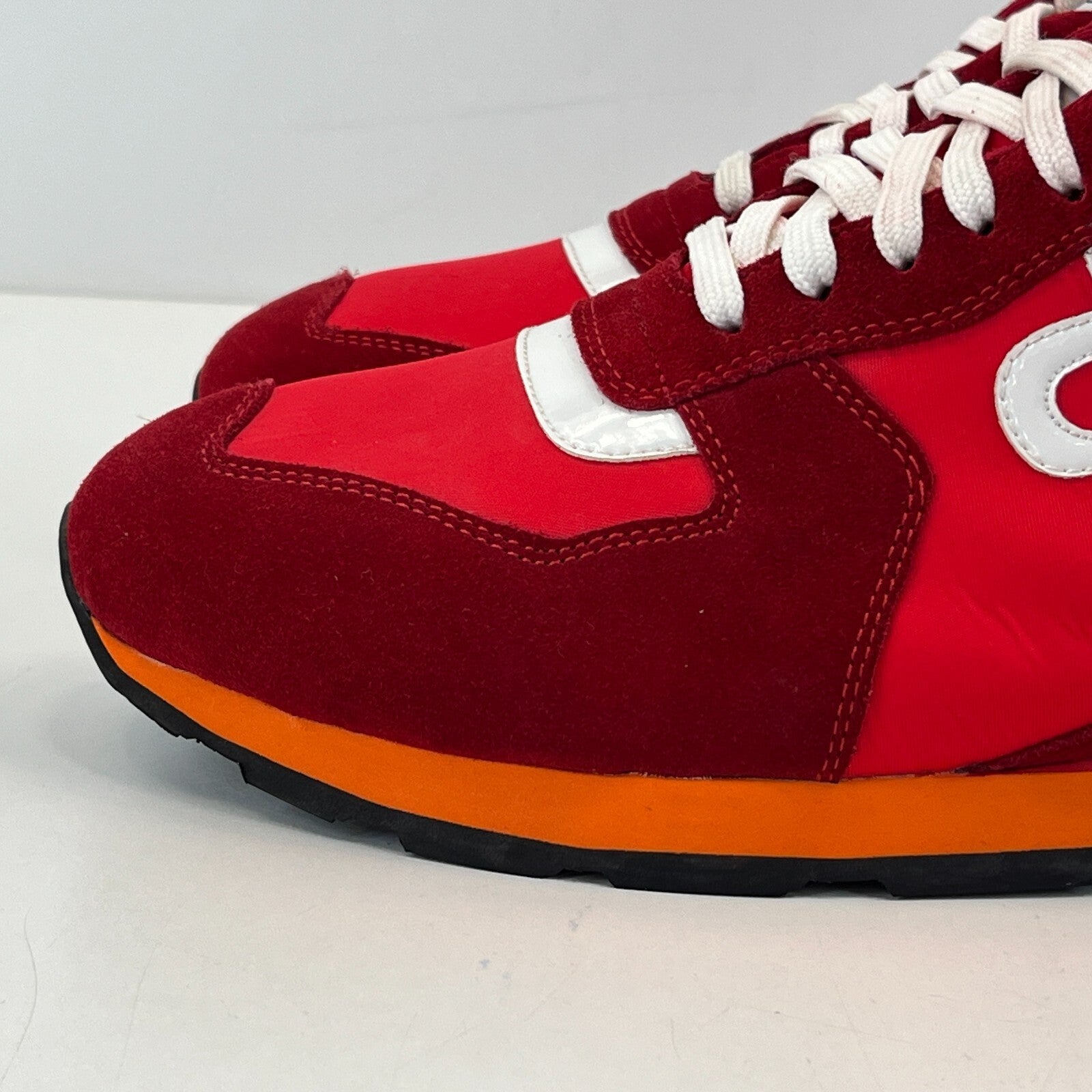 OPP France Men's Trainers in Red UK size 8.5 - Near Mint