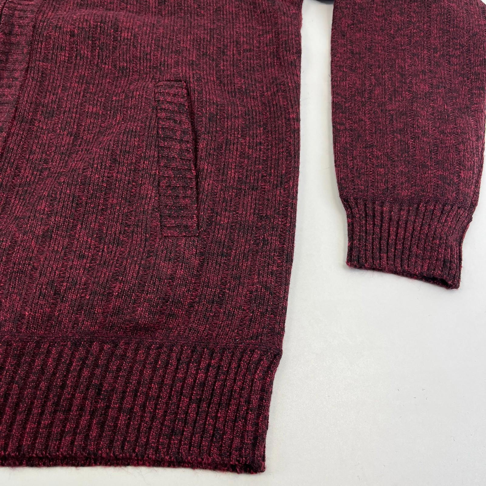 Raphael Valencino Thermal Fleece Lined Jacket Maroon Long Sleeve Mens L - New
