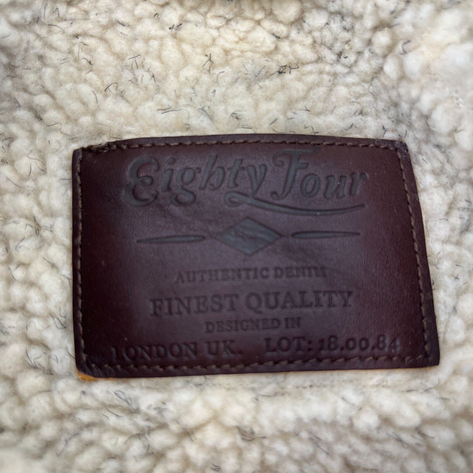 M&S Eighty Four Brown Cord Jacket Padded Trucker Fleece Lined Sherpa Men's M