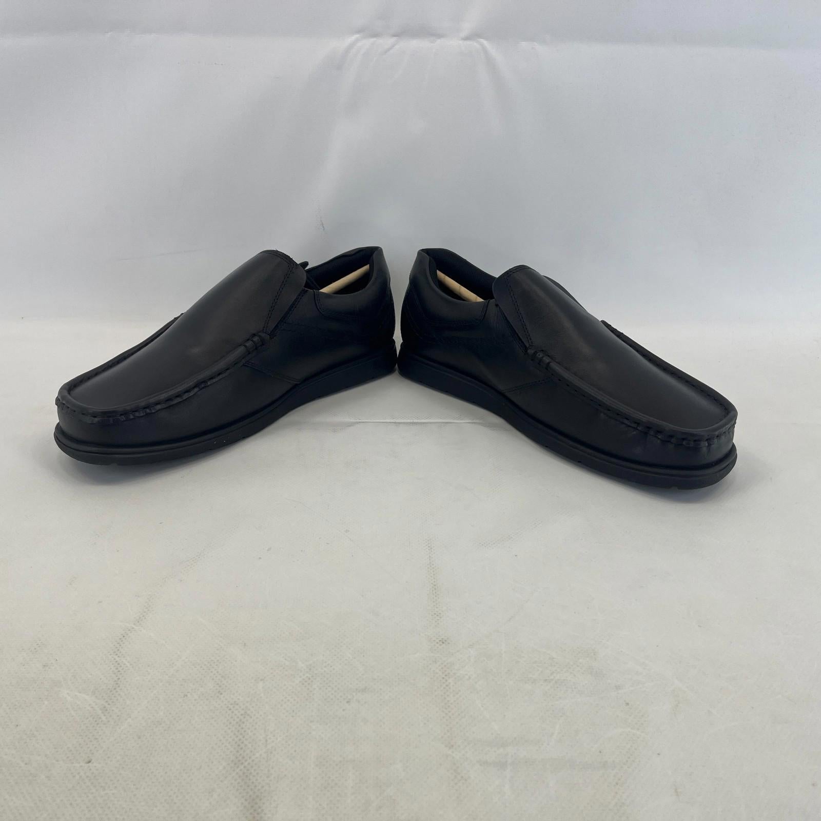 Pretty Green Waltham Slip On Shoes Moccasin Loafers Men's Black Leather size 9.5