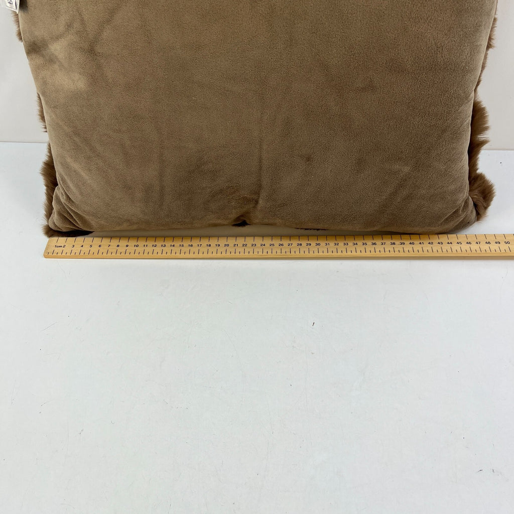 M&S Bubble Faux Fur Cushion in Brown 50cm x 50cm New with Tags