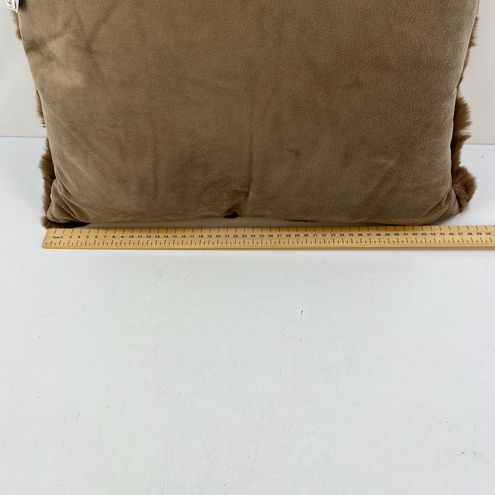 M&S Bubble Faux Fur Cushion in Brown 50cm x 50cm New with Tags