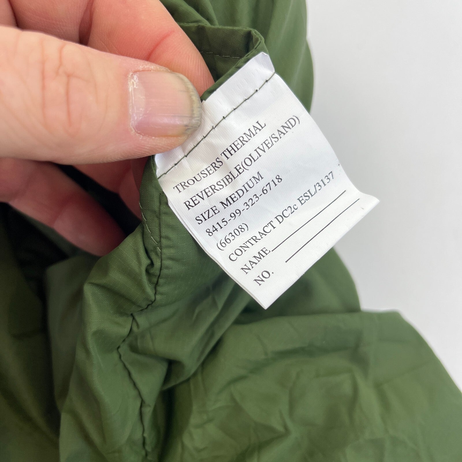 British Army Thermal Softie Trousers Reversible Green/Desert Winter Pants size M