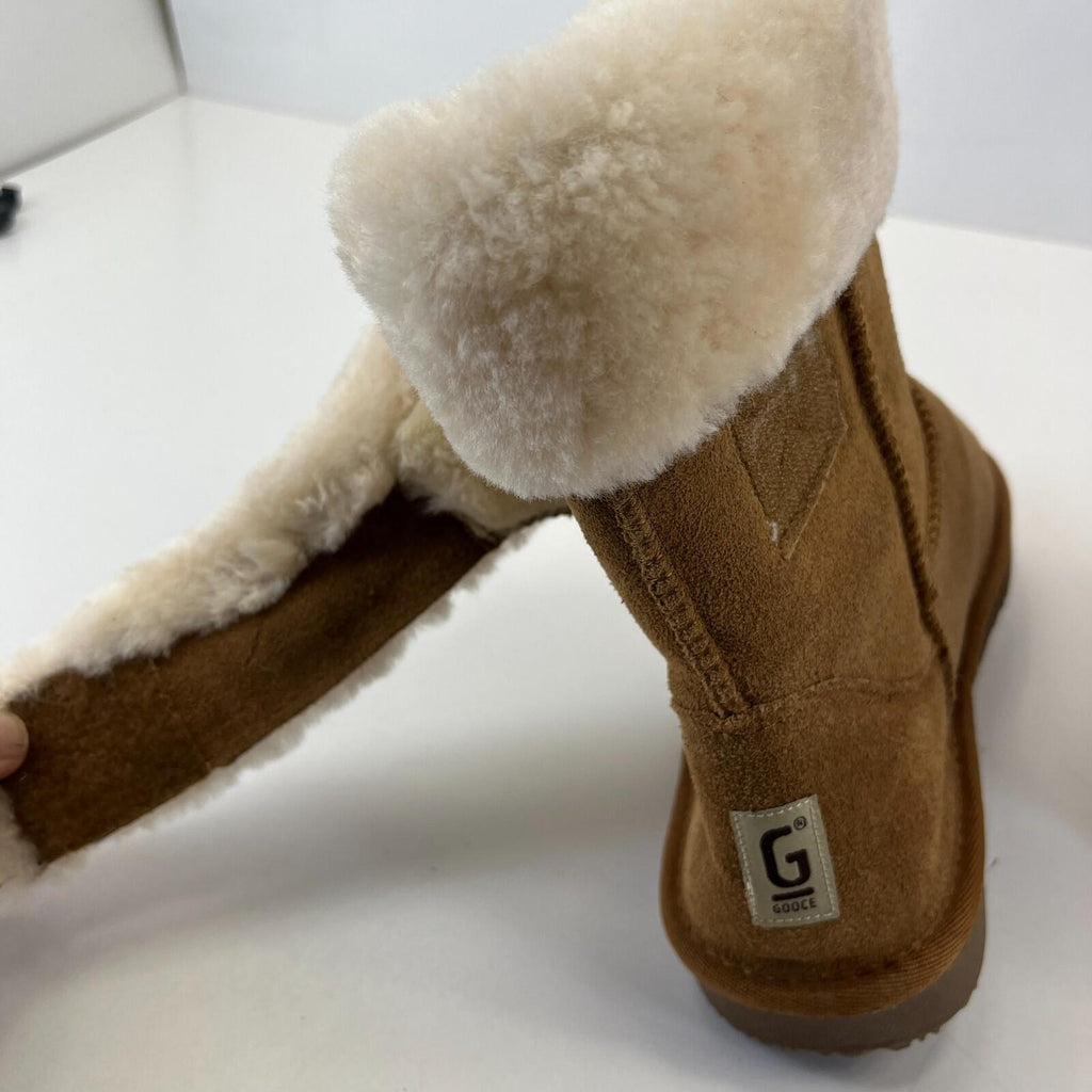 Gooce Beverly Womens Suede Ankle Boots Warm Faux Fur Lined size UK 8 / EU 41