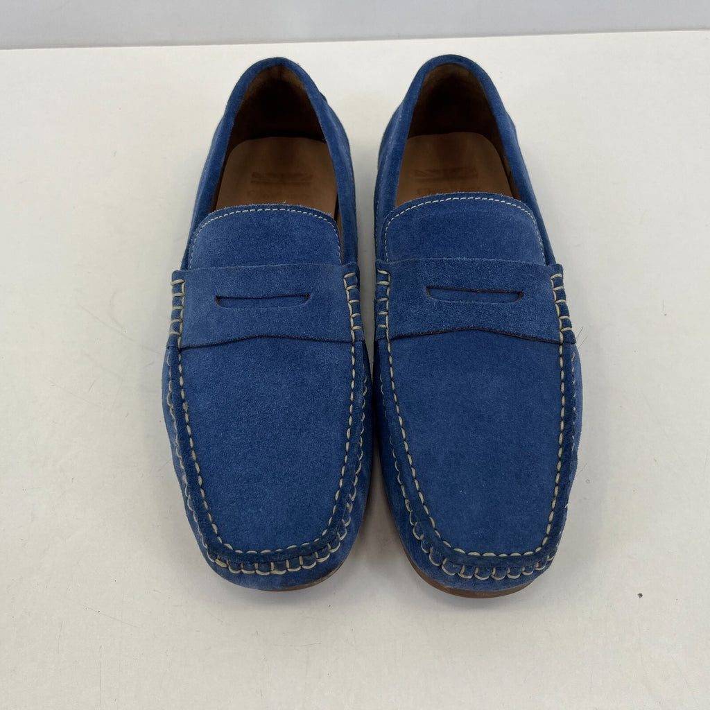 Chatham Parker Shoes Men’s Suede Leather Moccasin Loafers size 8 Admiral Blue