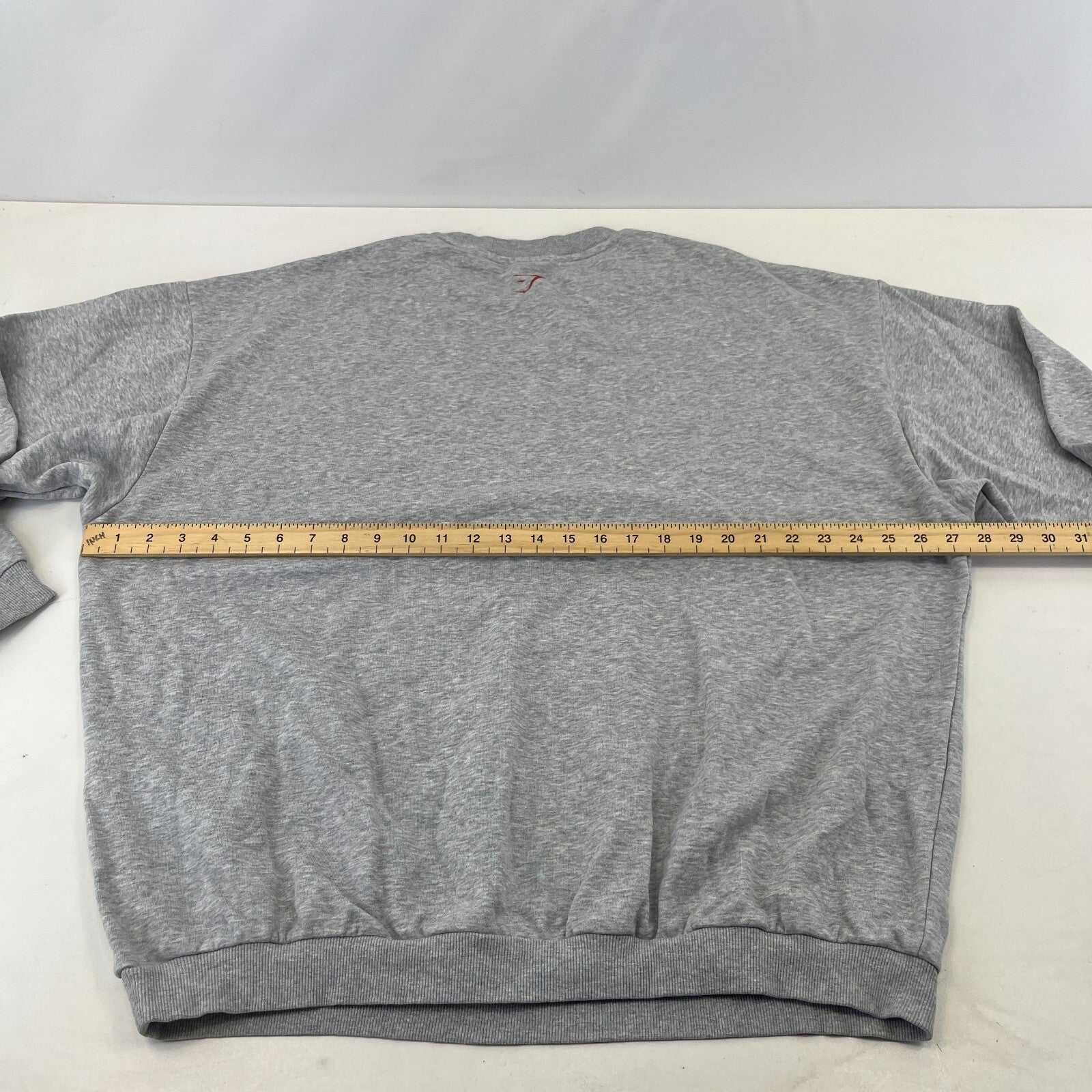 Gymshark Lifting Essentials Grey Pullover Sweatshirt size Large Oversized