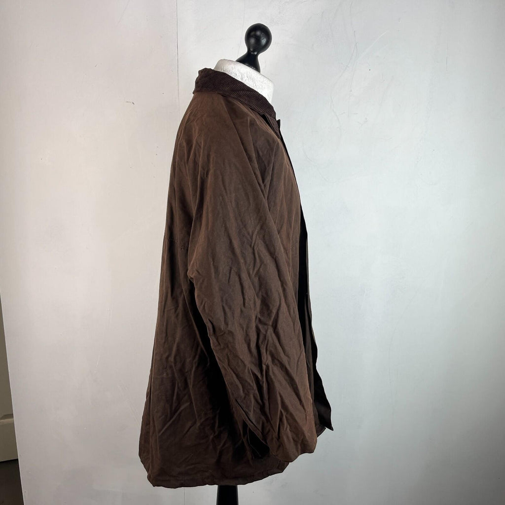 Royal Paddock Men’s Brown Waxed Jacket size 2XL Equine Hiking Dog Walking