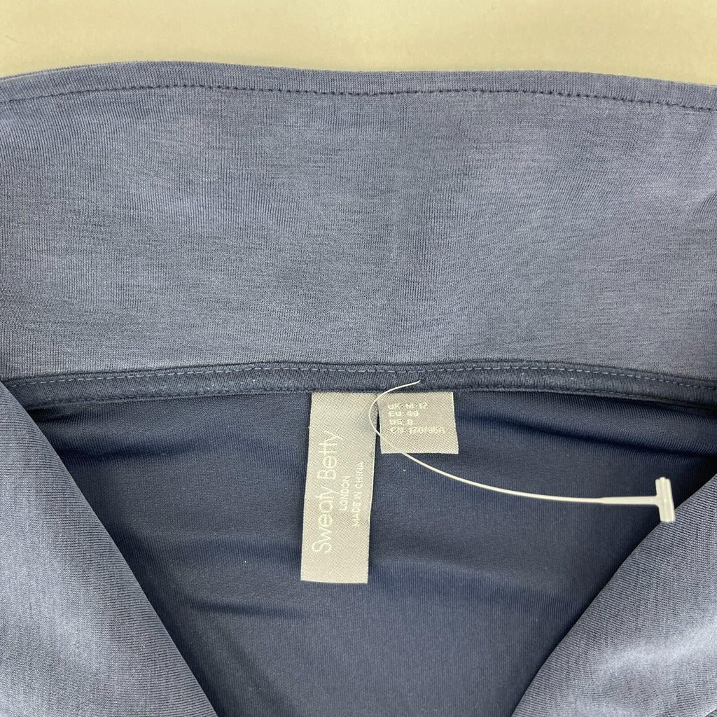 Sweaty Betty Sand Wash Half Zip Longline Sweatshirt Navy Blue size M/12