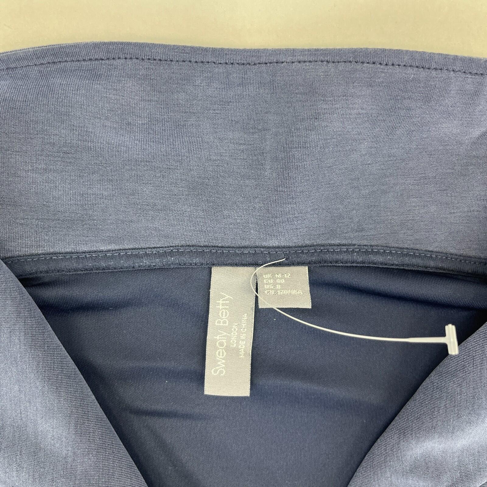 Sweaty Betty Sand Wash Half Zip Longline Sweatshirt Navy Blue size M/12