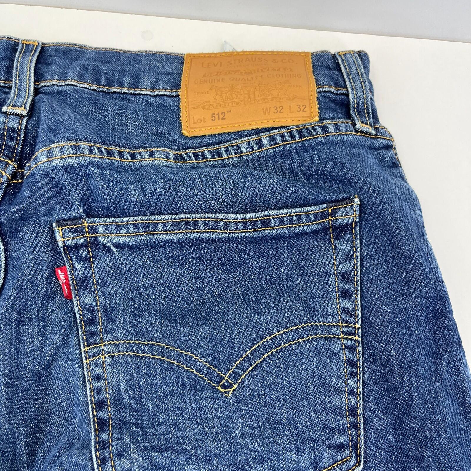 Levi's 512 Premium Big E Men's Jeans W32" L32" Blue Denim