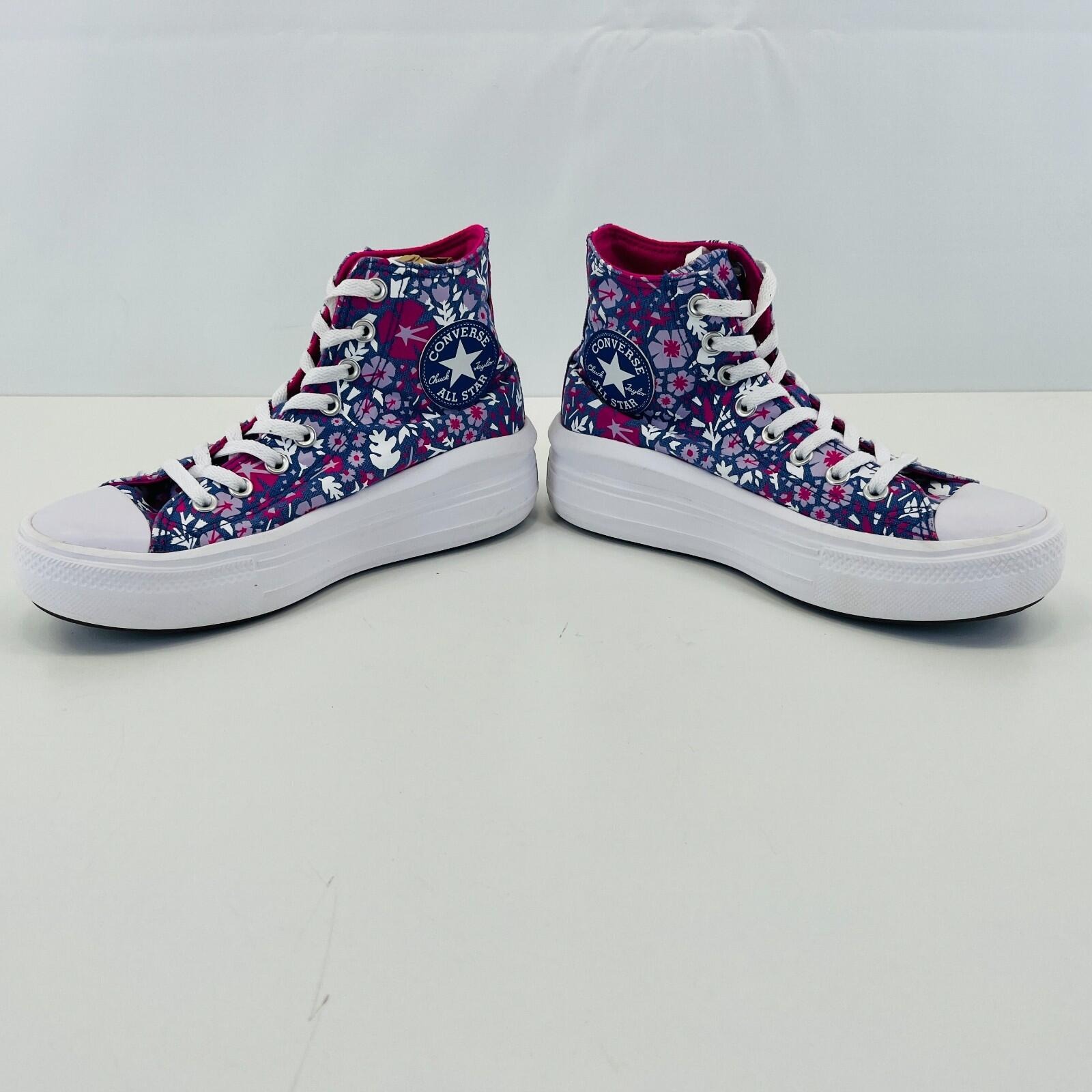 Converse All Star Chuck Taylor Hi-Top Purple Floral Womens Trainers UK size 5.5