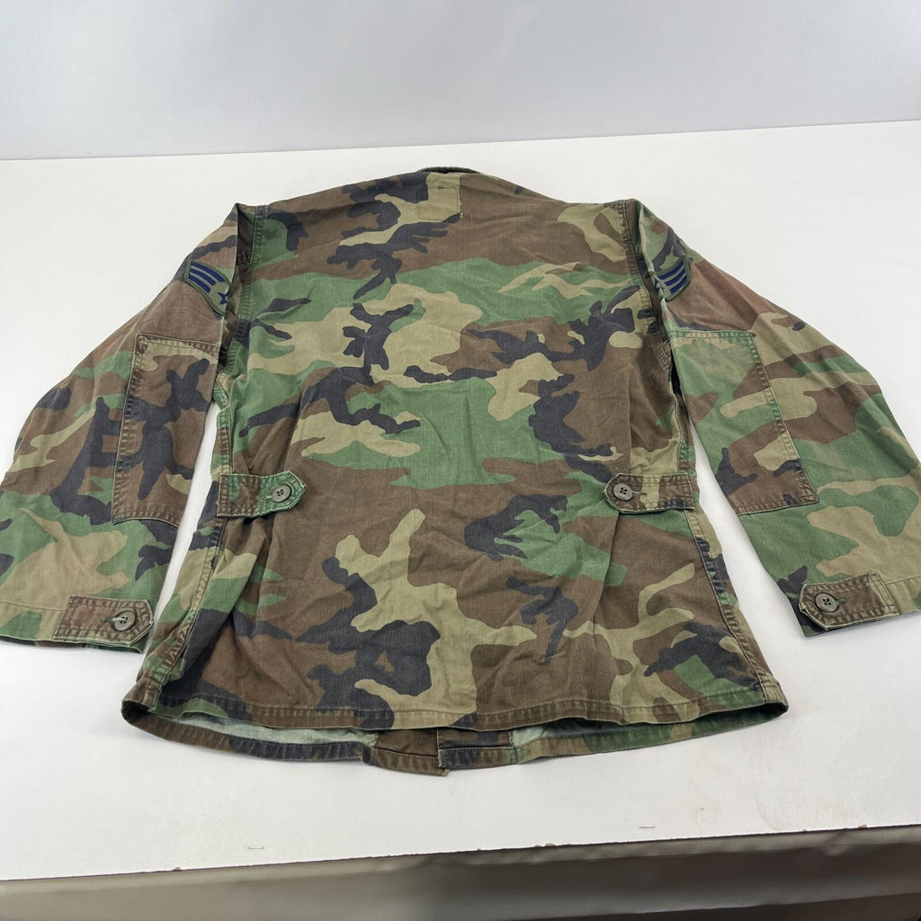 Vtg US Air Force Military Jacket Men's size Small-Short Green Camo Field Army