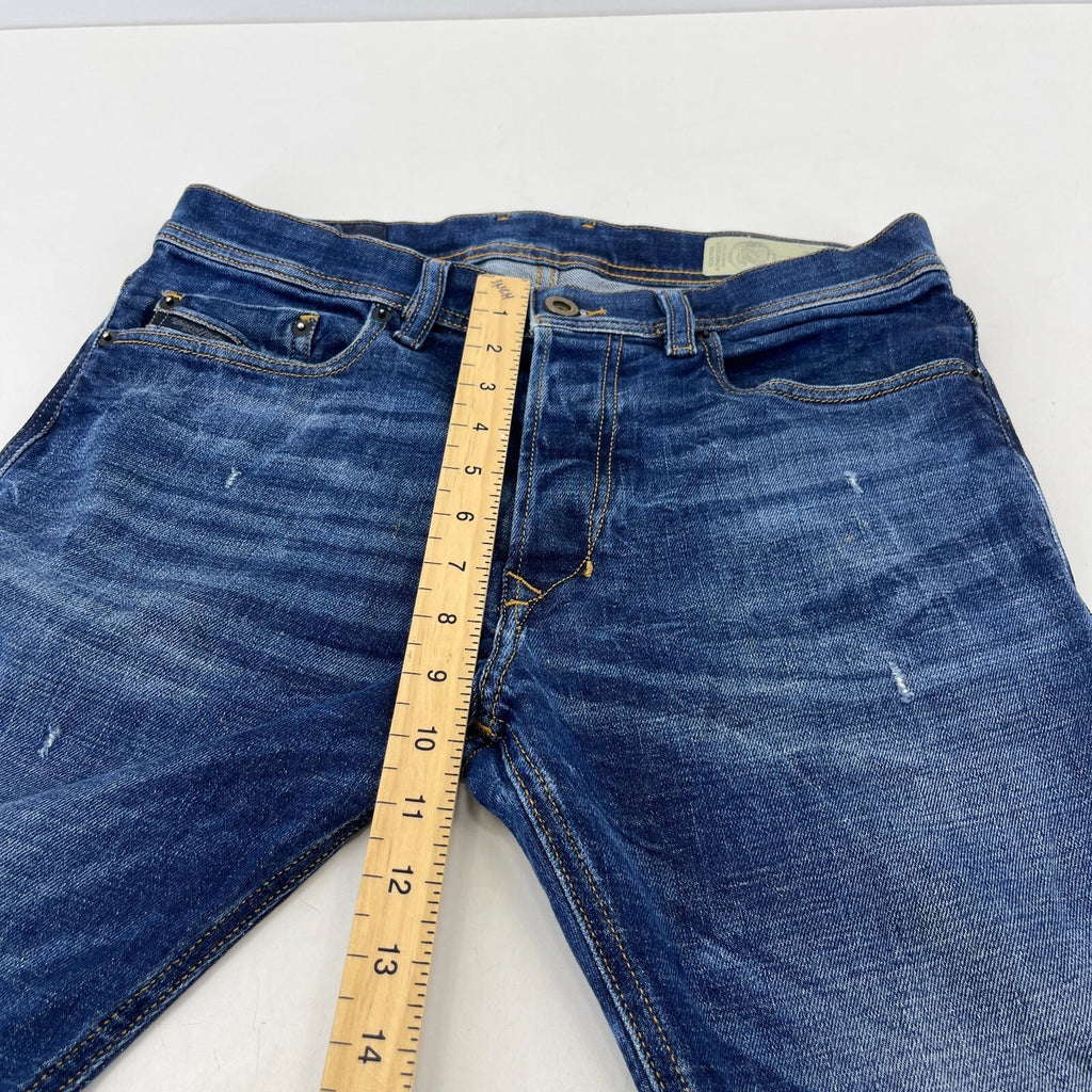 Diesel Tepphar Distressed Stretch Slim Carrot Jeans Men’s W30 L30 Denim Blue