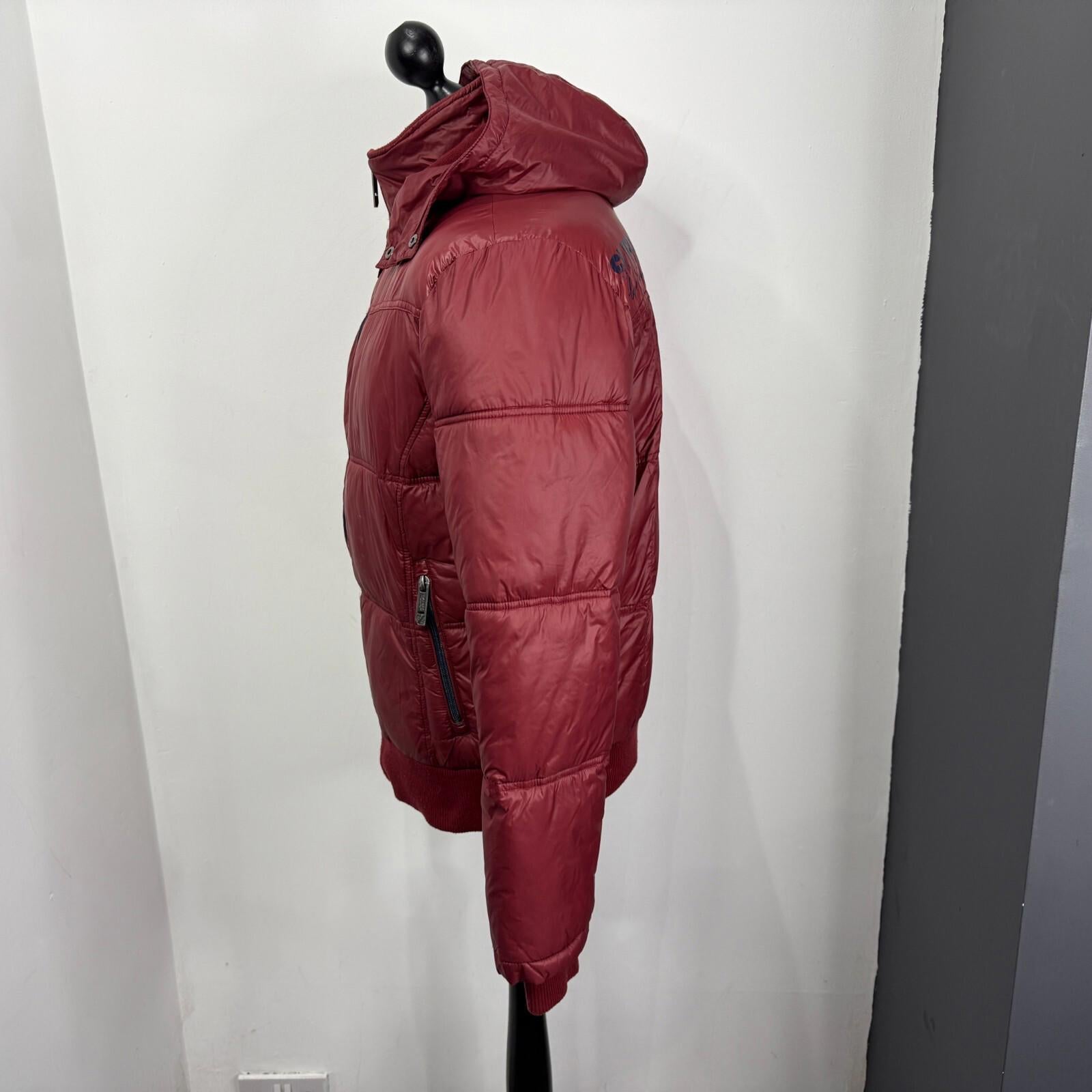Sublevel Original Collection Men's Gear Chunky Puffer Jacket Terracotta Red L